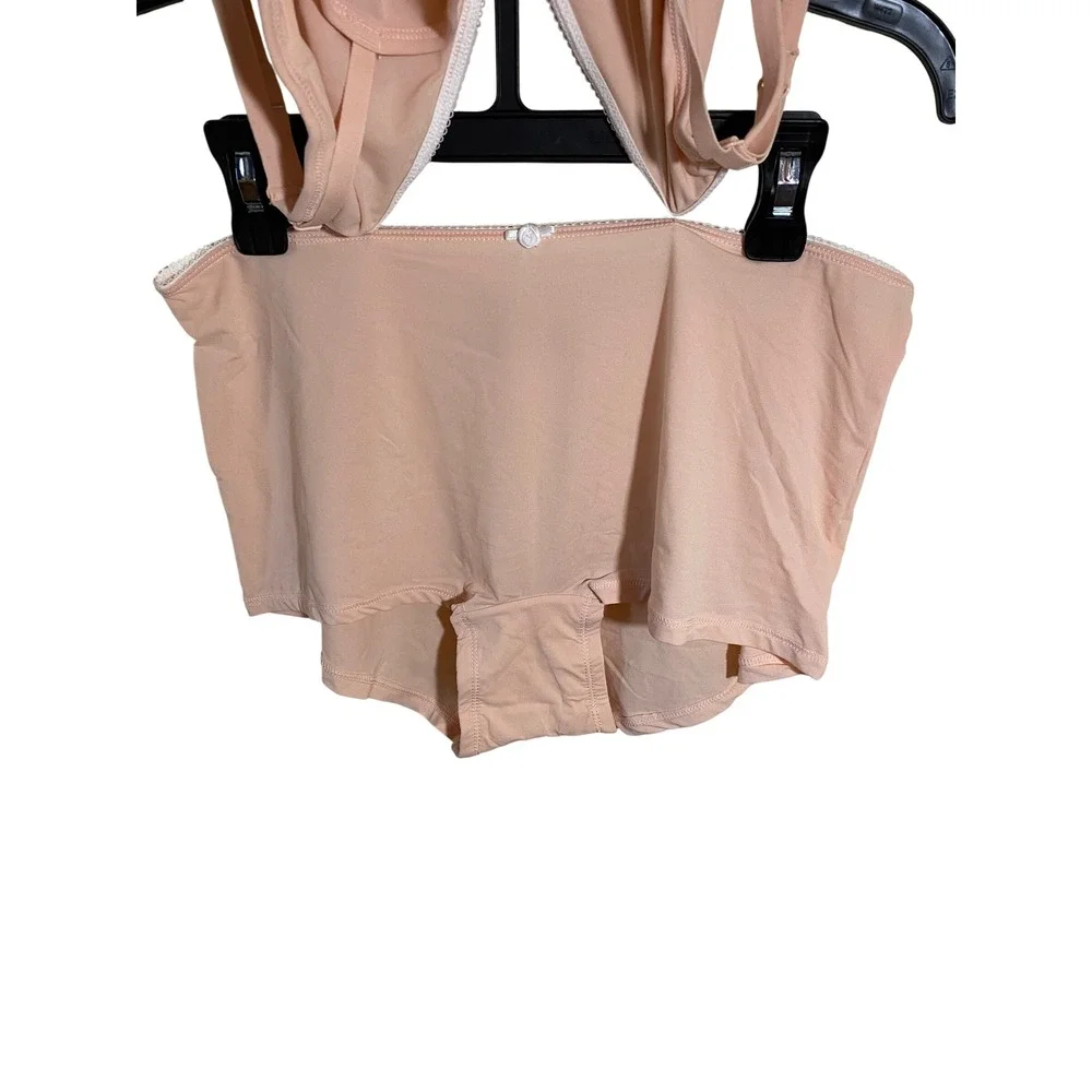 No Boundaries Womens Fit Stretch Cami & Short Set Pale Flamingo Pink Large 12-14